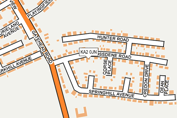 KA2 0JN map - OS OpenMap – Local (Ordnance Survey) KA2 0JN map - OS OpenMap – Local (Ordnance Survey)