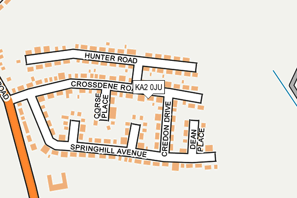 KA2 0JU map - OS OpenMap – Local (Ordnance Survey) KA2 0JU map - OS OpenMap – Local (Ordnance Survey)