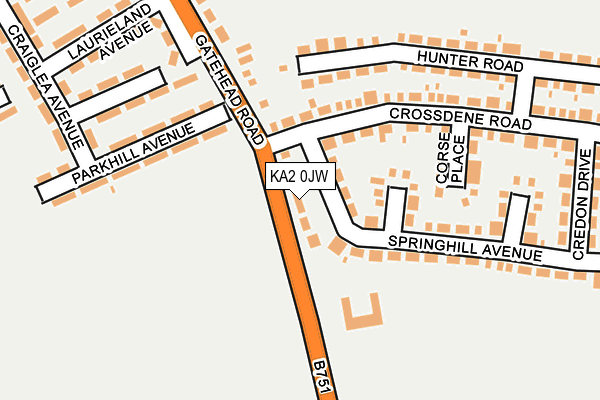 KA2 0JW map - OS OpenMap – Local (Ordnance Survey) KA2 0JW map - OS OpenMap – Local (Ordnance Survey)