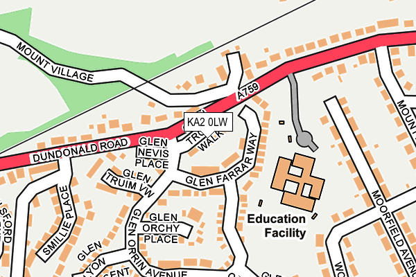 KA2 0LW map - OS OpenMap – Local (Ordnance Survey) KA2 0LW map - OS OpenMap – Local (Ordnance Survey)