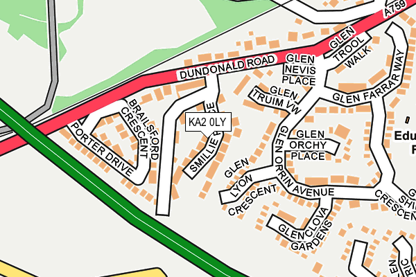 KA2 0LY map - OS OpenMap – Local (Ordnance Survey) KA2 0LY map - OS OpenMap – Local (Ordnance Survey)