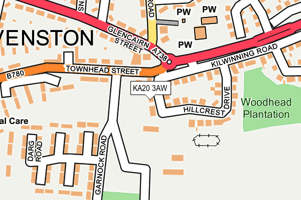 KA20 3AW map - OS OpenMap – Local (Ordnance Survey) KA20 3AW map - OS OpenMap – Local (Ordnance Survey)