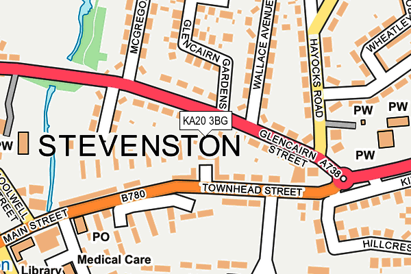 KA20 3BG map - OS OpenMap – Local (Ordnance Survey)