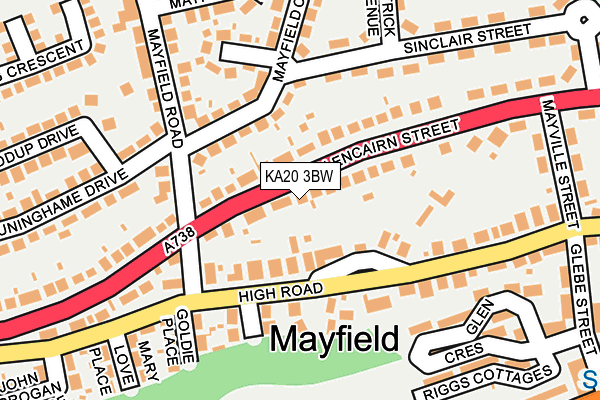 KA20 3BW map - OS OpenMap – Local (Ordnance Survey) KA20 3BW map - OS OpenMap – Local (Ordnance Survey)