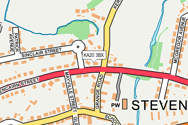KA20 3BX map - OS OpenMap – Local (Ordnance Survey) KA20 3BX map - OS OpenMap – Local (Ordnance Survey)