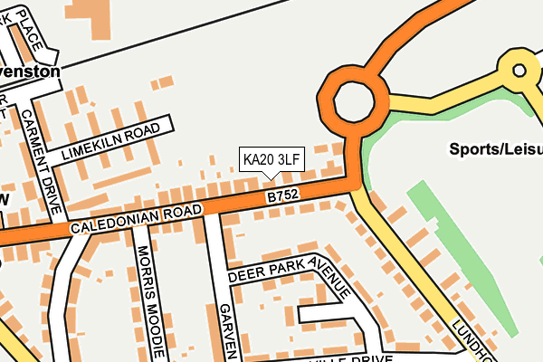 KA20 3LF map - OS OpenMap – Local (Ordnance Survey) KA20 3LF map - OS OpenMap – Local (Ordnance Survey)