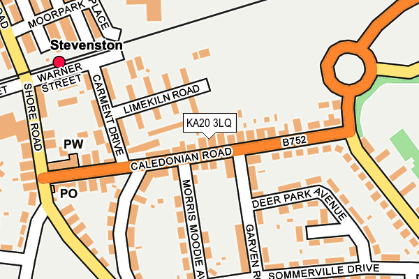 KA20 3LQ map - OS OpenMap – Local (Ordnance Survey) KA20 3LQ map - OS OpenMap – Local (Ordnance Survey)