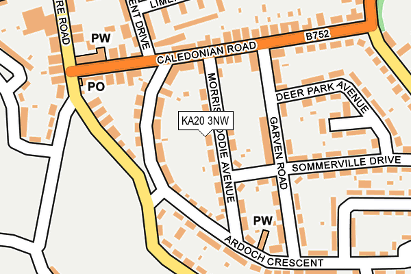 KA20 3NW map - OS OpenMap – Local (Ordnance Survey) KA20 3NW map - OS OpenMap – Local (Ordnance Survey)