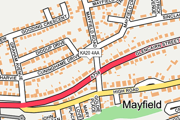 KA20 4AA map - OS OpenMap – Local (Ordnance Survey) KA20 4AA map - OS OpenMap – Local (Ordnance Survey)