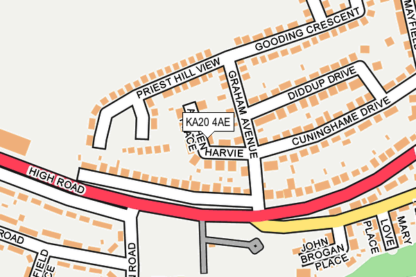 KA20 4AE map - OS OpenMap – Local (Ordnance Survey) KA20 4AE map - OS OpenMap – Local (Ordnance Survey)