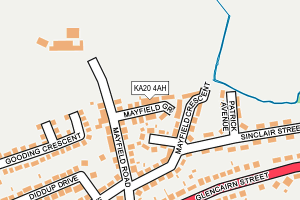KA20 4AH map - OS OpenMap – Local (Ordnance Survey)