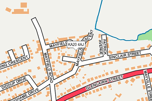 KA20 4AJ map - OS OpenMap – Local (Ordnance Survey)