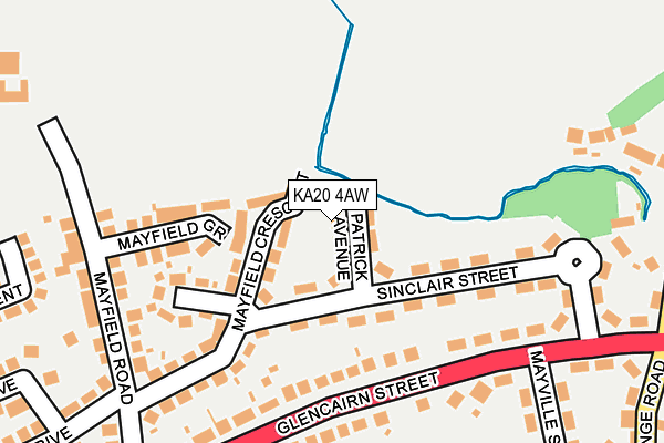 KA20 4AW map - OS OpenMap – Local (Ordnance Survey) KA20 4AW map - OS OpenMap – Local (Ordnance Survey)