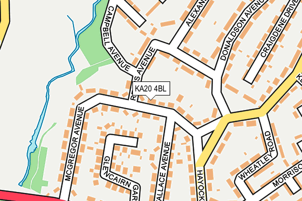 KA20 4BL map - OS OpenMap – Local (Ordnance Survey) KA20 4BL map - OS OpenMap – Local (Ordnance Survey)