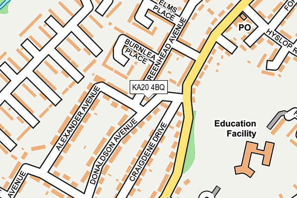 KA20 4BQ map - OS OpenMap – Local (Ordnance Survey)
