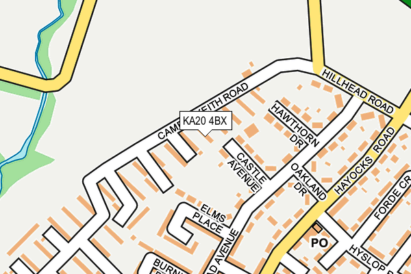 KA20 4BX map - OS OpenMap – Local (Ordnance Survey) KA20 4BX map - OS OpenMap – Local (Ordnance Survey)
