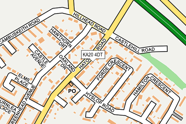 KA20 4DT map - OS OpenMap – Local (Ordnance Survey)