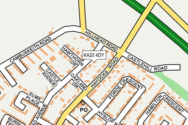 KA20 4DY map - OS OpenMap – Local (Ordnance Survey)