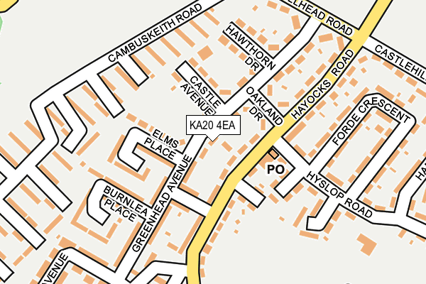 KA20 4EA map - OS OpenMap – Local (Ordnance Survey) KA20 4EA map - OS OpenMap – Local (Ordnance Survey)