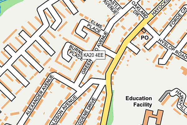 KA20 4EE map - OS OpenMap – Local (Ordnance Survey) KA20 4EE map - OS OpenMap – Local (Ordnance Survey)