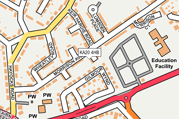 KA20 4HB map - OS OpenMap – Local (Ordnance Survey) KA20 4HB map - OS OpenMap – Local (Ordnance Survey)