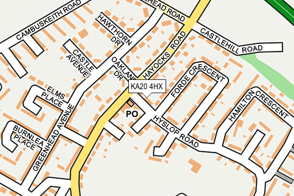 KA20 4HX map - OS OpenMap – Local (Ordnance Survey) KA20 4HX map - OS OpenMap – Local (Ordnance Survey)