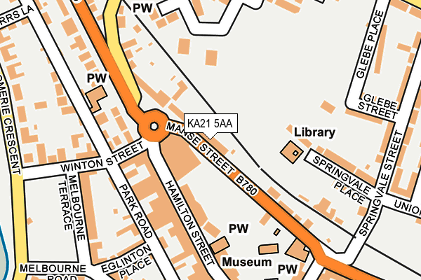 KA21 5AA map - OS OpenMap – Local (Ordnance Survey) KA21 5AA map - OS OpenMap – Local (Ordnance Survey)