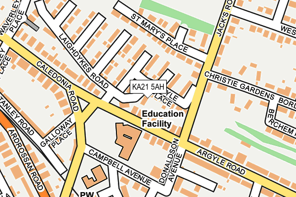 KA21 5AH map - OS OpenMap – Local (Ordnance Survey) KA21 5AH map - OS OpenMap – Local (Ordnance Survey)