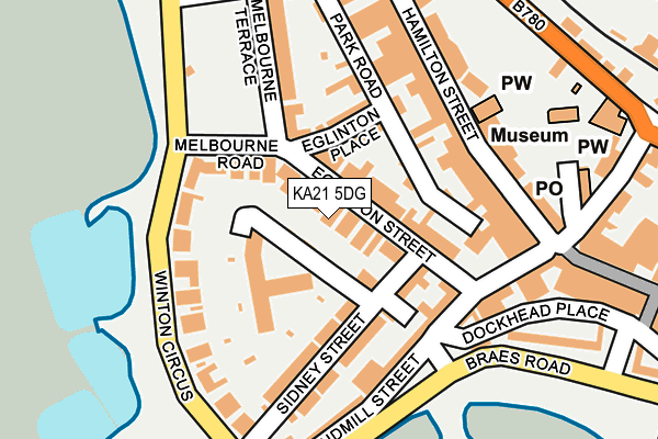 KA21 5DG map - OS OpenMap – Local (Ordnance Survey) KA21 5DG map - OS OpenMap – Local (Ordnance Survey)