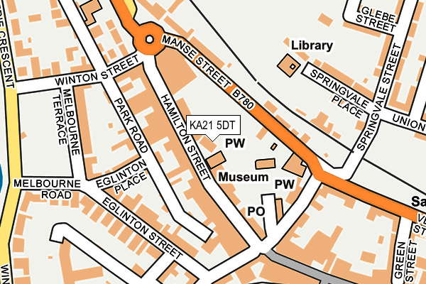 KA21 5DT map - OS OpenMap – Local (Ordnance Survey) KA21 5DT map - OS OpenMap – Local (Ordnance Survey)