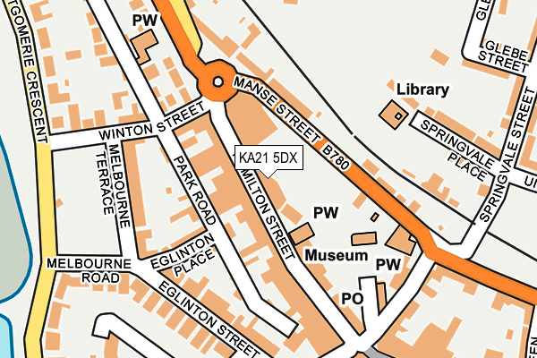 KA21 5DX map - OS OpenMap – Local (Ordnance Survey) KA21 5DX map - OS OpenMap – Local (Ordnance Survey)
