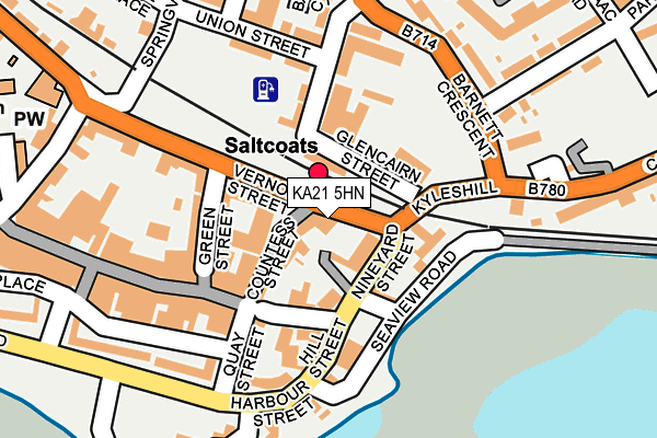 KA21 5HN map - OS OpenMap – Local (Ordnance Survey) KA21 5HN map - OS OpenMap – Local (Ordnance Survey)