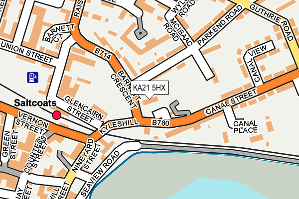 KA21 5HX map - OS OpenMap – Local (Ordnance Survey) KA21 5HX map - OS OpenMap – Local (Ordnance Survey)
