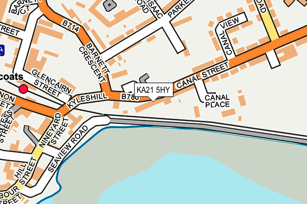 KA21 5HY map - OS OpenMap – Local (Ordnance Survey) KA21 5HY map - OS OpenMap – Local (Ordnance Survey)
