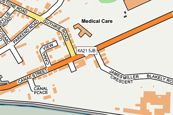 KA21 5JB map - OS OpenMap – Local (Ordnance Survey) KA21 5JB map - OS OpenMap – Local (Ordnance Survey)