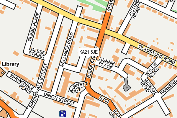 KA21 5JE map - OS OpenMap – Local (Ordnance Survey) KA21 5JE map - OS OpenMap – Local (Ordnance Survey)