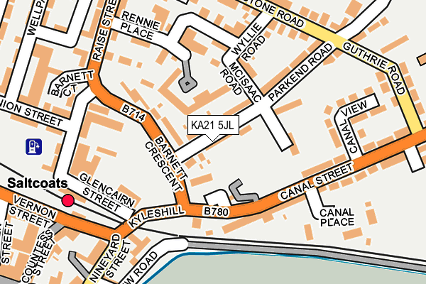 KA21 5JL map - OS OpenMap – Local (Ordnance Survey) KA21 5JL map - OS OpenMap – Local (Ordnance Survey)