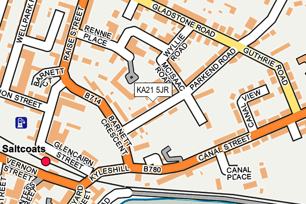 KA21 5JR map - OS OpenMap – Local (Ordnance Survey) KA21 5JR map - OS OpenMap – Local (Ordnance Survey)