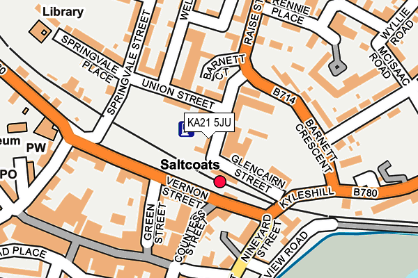 KA21 5JU map - OS OpenMap – Local (Ordnance Survey) KA21 5JU map - OS OpenMap – Local (Ordnance Survey)