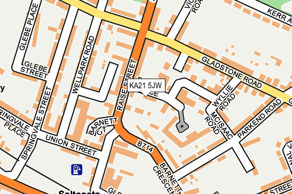 KA21 5JW map - OS OpenMap – Local (Ordnance Survey) KA21 5JW map - OS OpenMap – Local (Ordnance Survey)