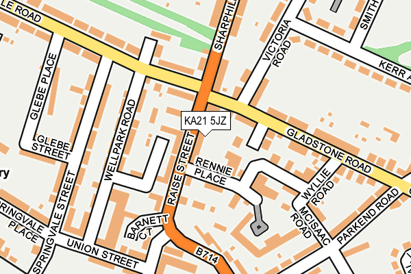KA21 5JZ map - OS OpenMap – Local (Ordnance Survey) KA21 5JZ map - OS OpenMap – Local (Ordnance Survey)