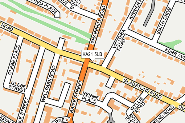 KA21 5LB map - OS OpenMap – Local (Ordnance Survey) KA21 5LB map - OS OpenMap – Local (Ordnance Survey)