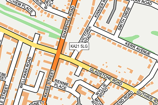 KA21 5LG map - OS OpenMap – Local (Ordnance Survey) KA21 5LG map - OS OpenMap – Local (Ordnance Survey)