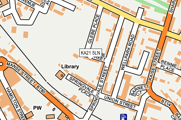 KA21 5LN map - OS OpenMap – Local (Ordnance Survey) KA21 5LN map - OS OpenMap – Local (Ordnance Survey)