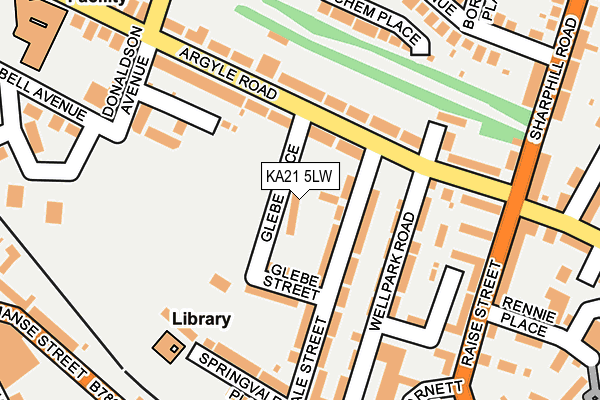 KA21 5LW map - OS OpenMap – Local (Ordnance Survey) KA21 5LW map - OS OpenMap – Local (Ordnance Survey)