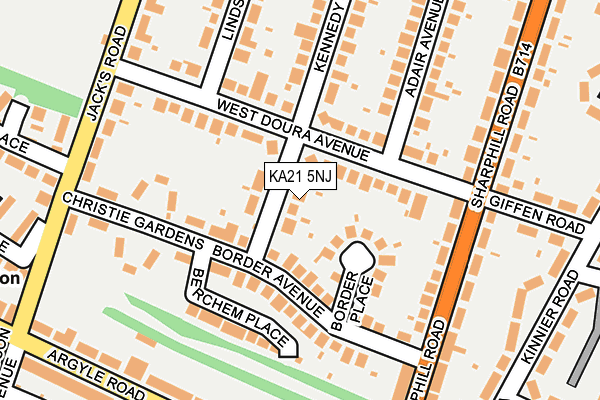 KA21 5NJ map - OS OpenMap – Local (Ordnance Survey) KA21 5NJ map - OS OpenMap – Local (Ordnance Survey)