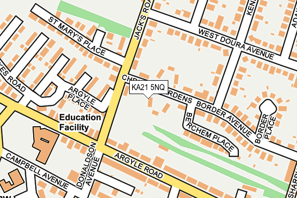 KA21 5NQ map - OS OpenMap – Local (Ordnance Survey) KA21 5NQ map - OS OpenMap – Local (Ordnance Survey)