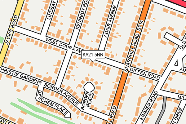KA21 5NR map - OS OpenMap – Local (Ordnance Survey) KA21 5NR map - OS OpenMap – Local (Ordnance Survey)