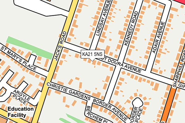 KA21 5NS map - OS OpenMap – Local (Ordnance Survey) KA21 5NS map - OS OpenMap – Local (Ordnance Survey)
