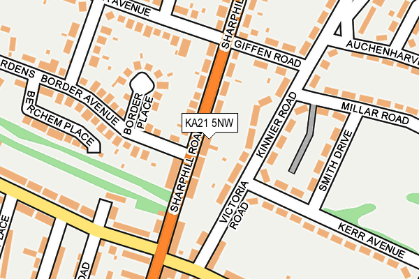 KA21 5NW map - OS OpenMap – Local (Ordnance Survey) KA21 5NW map - OS OpenMap – Local (Ordnance Survey)